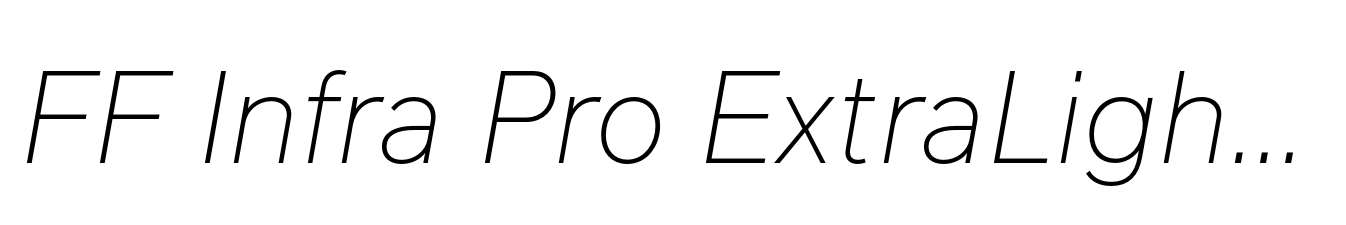 FF Infra Pro ExtraLight Italic